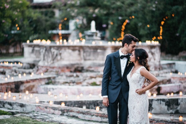 Chea & Paul en la fuente de Santo Domingo